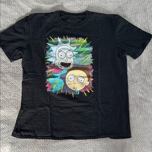 💋3/$10💋Rick & Morty Black Graphic Cotton T-Shirt Size XL